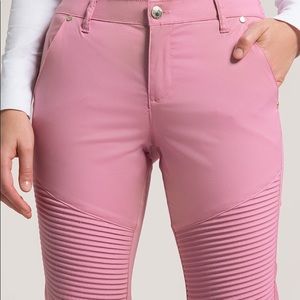 Jaanuu Pin-tuck scrub pants pink